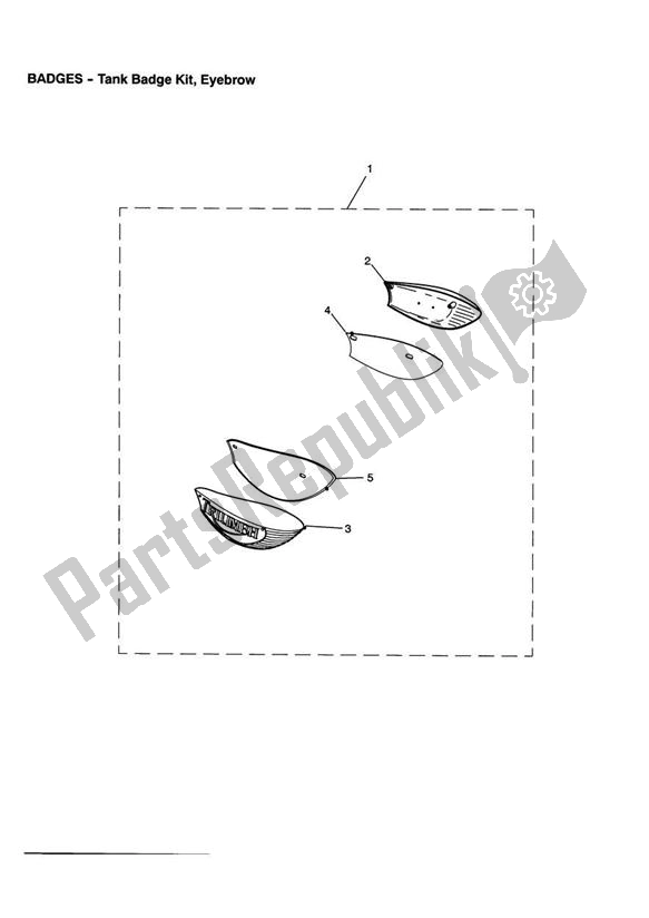 All parts for the Eyebrow Tank Badge Kit of the Triumph America Carburettor 790 2002 - 2007